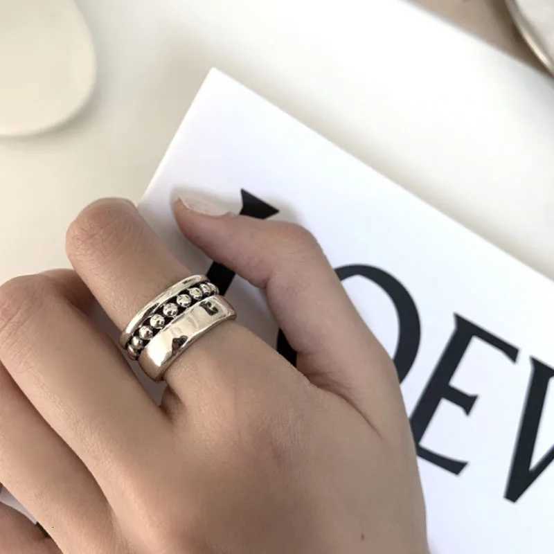 VENTFILLE 925 Sterling Silver Geometric Multilayer Round Bead Ring Female Fashion Punk Temperament Prevent Allergy Charm JewelryW251017