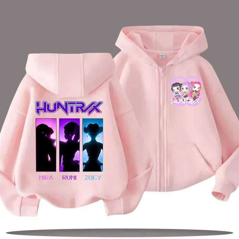 Zip Up Sweatshirts Kpop Demon Hunters Hoodie Children Clothes Kid Girls Boys Sweatshirt Sajaboys Zipper Hoody Baby Casual Tops C251017