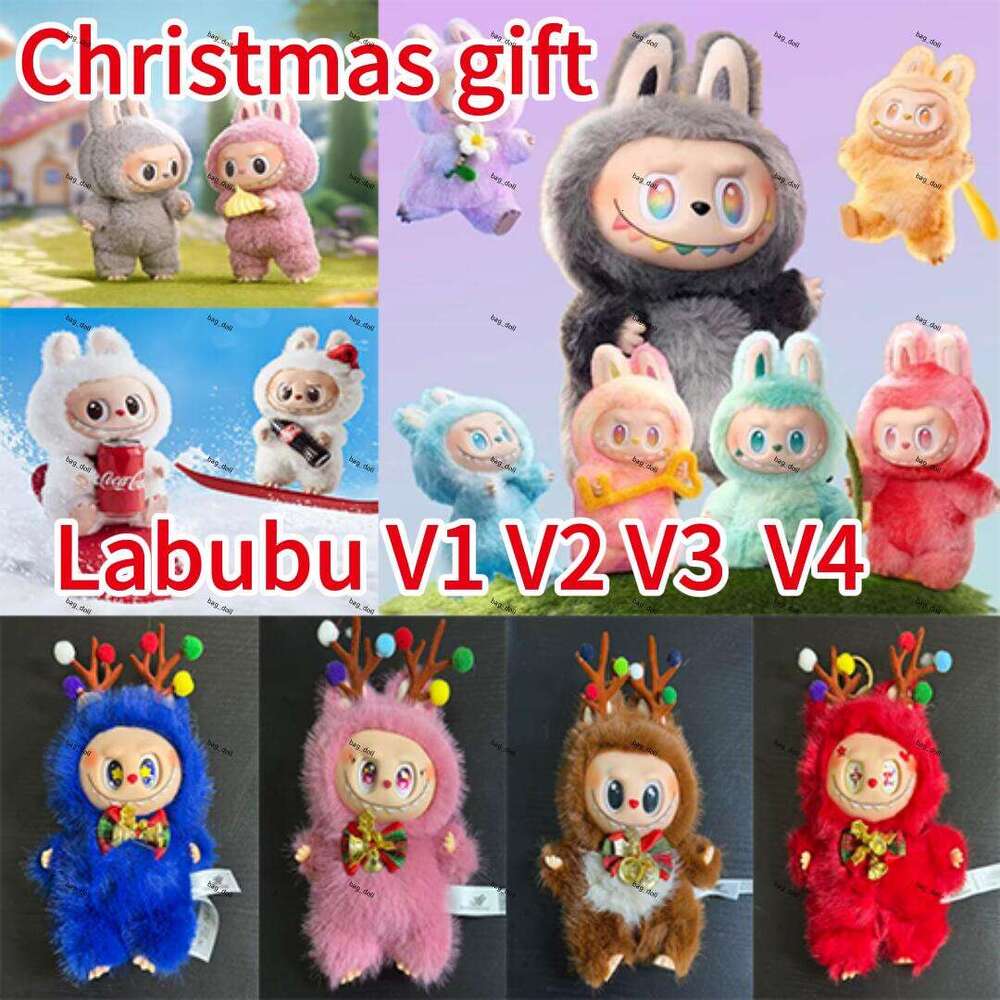 Christmas Gift High quality the latest styles mi ni labubu V1 V2 V3 V4 labubu labubu doll blind box Cute children's gift Macaroon action animation character doll lucky