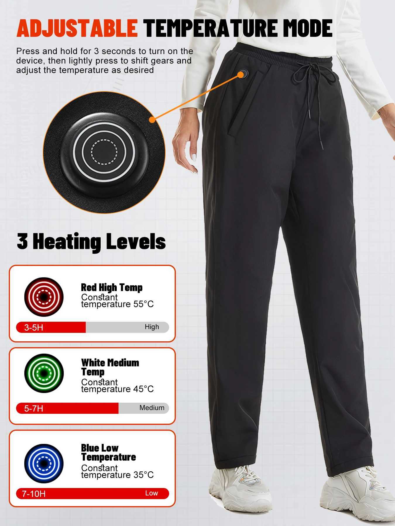 Heat Pants Winter Thermal Hiking Pants Heating Underwear USB Electric Heat Pants Ski Wear Heater Sports Thermal Pants H251017
