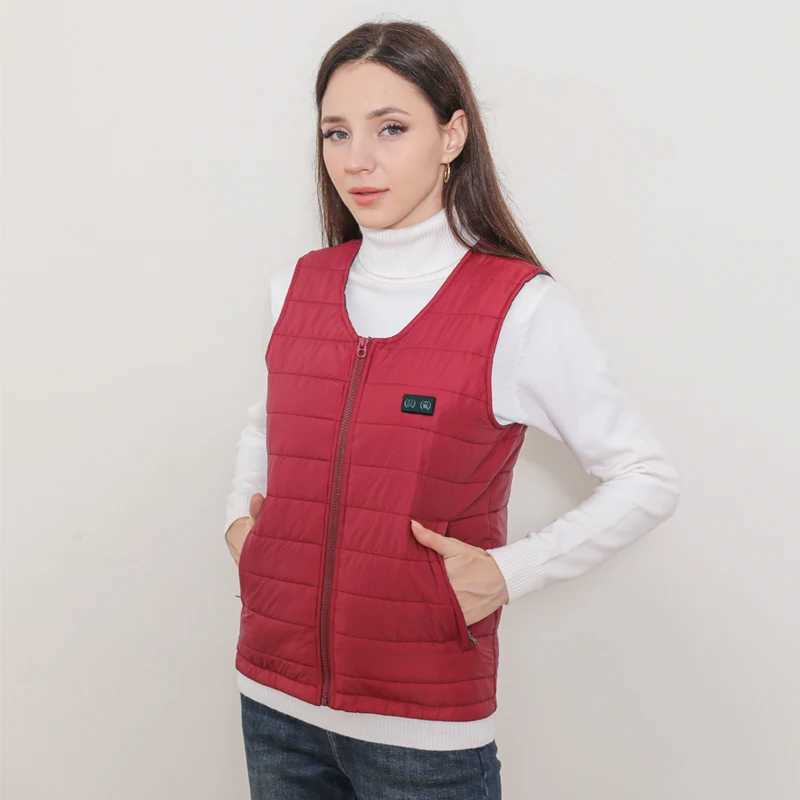 New Winter Unisex VNeck 22 Zone Heat Resistant Warm Vest MiddleAged and Elderly People Wear Both Inside and Outside Waistcoat H251017