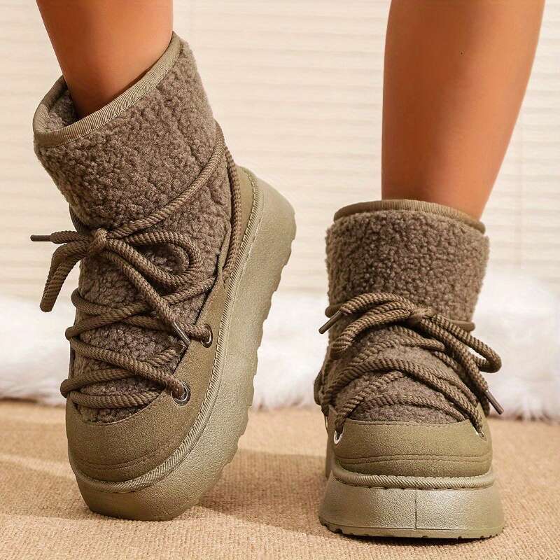 Sophieyen Women's Anti-Slip TPR Sole, Fuzzy Furry Exterior, Cushioned Insole Beige/ Weather, Everyday & Formal Outfits - Easy-Clean Shoes, Non Sl