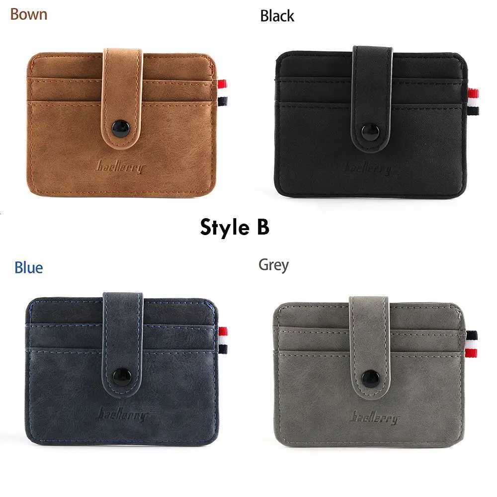 Mens PU Leather ID Credit Card Holder Wallet Coin Purse Fashion Women Business Slim Money Pocket Case Multicard Card HolderW251017
