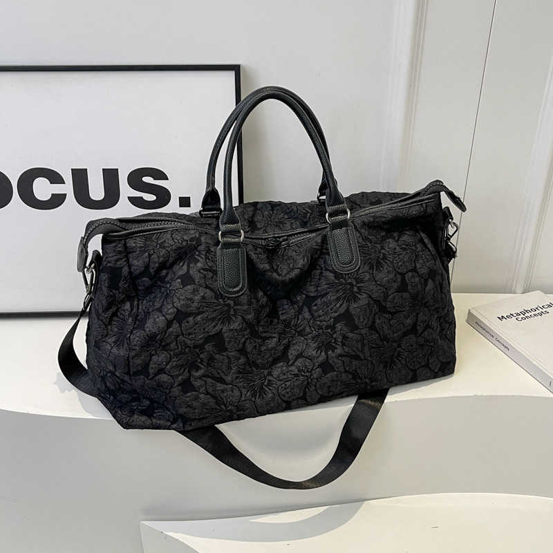 Short Trip Travel Bag Large Capacity Women's Handheld Storage Bag Business Trip Travel Luggage Bag Korean Style Crossbody Sports Fitness Bag