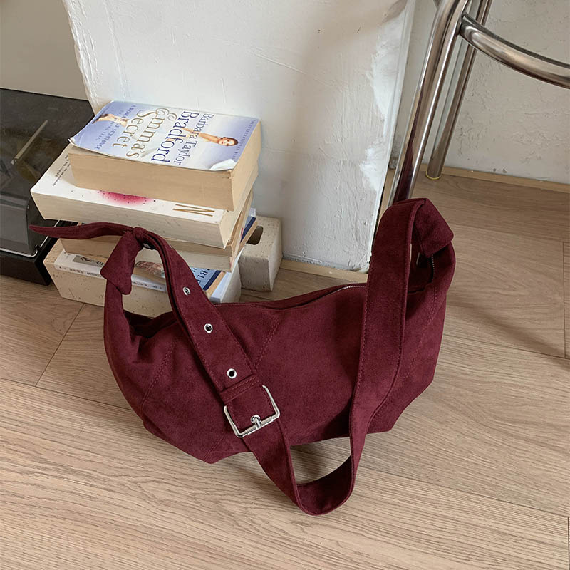 Autumn And Winter Large Capacity Female Bag 2025 New Suede Dumpling Bag Work Commute Bag Fashion Simple Shoulder Bag