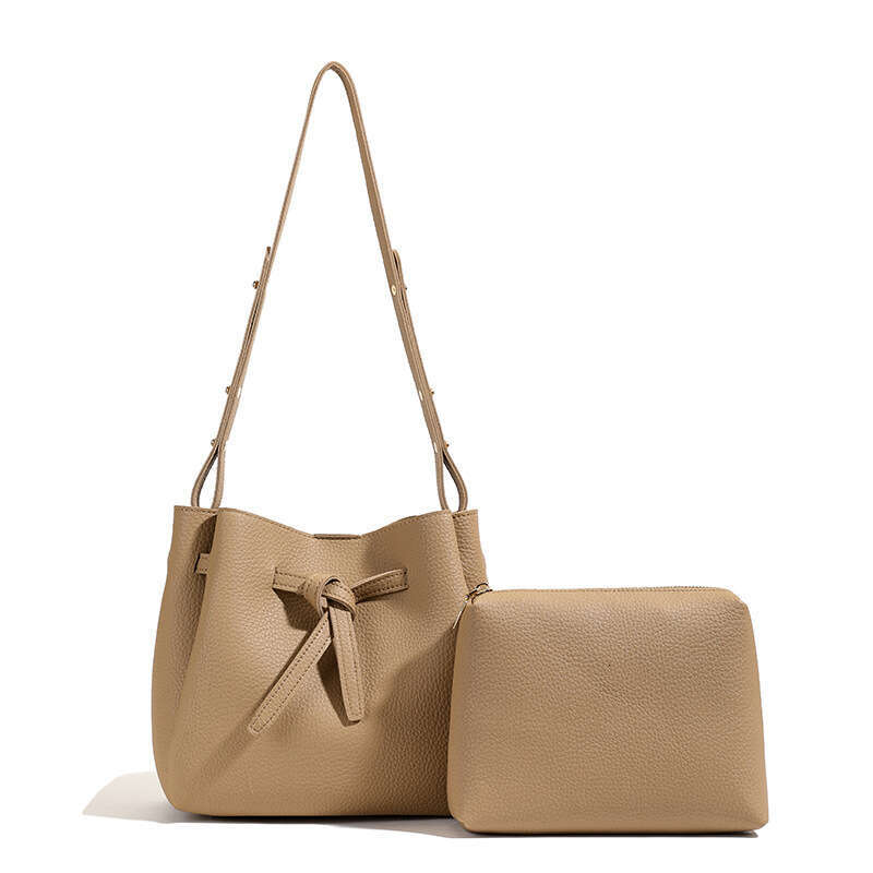 Minimalist Style Crossbody Shoulder Mother and Child Handbag Korean Version Versatile Trendy Women's Handmade Material Bag