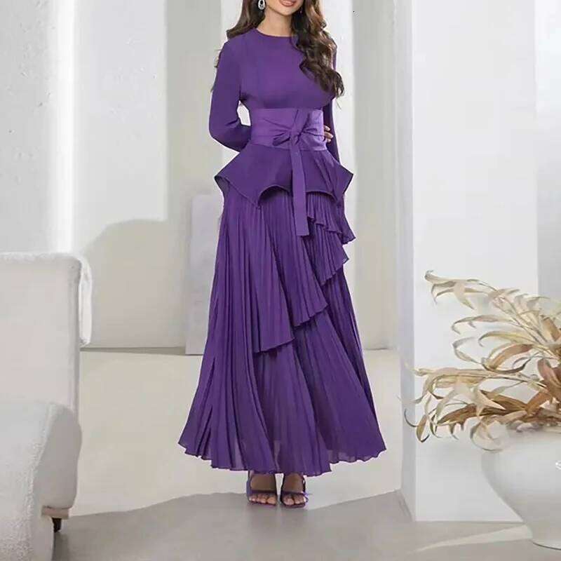 Miyake Folds 2024 Summer New Irregular Lantern With Long Skirt Two-piece Set