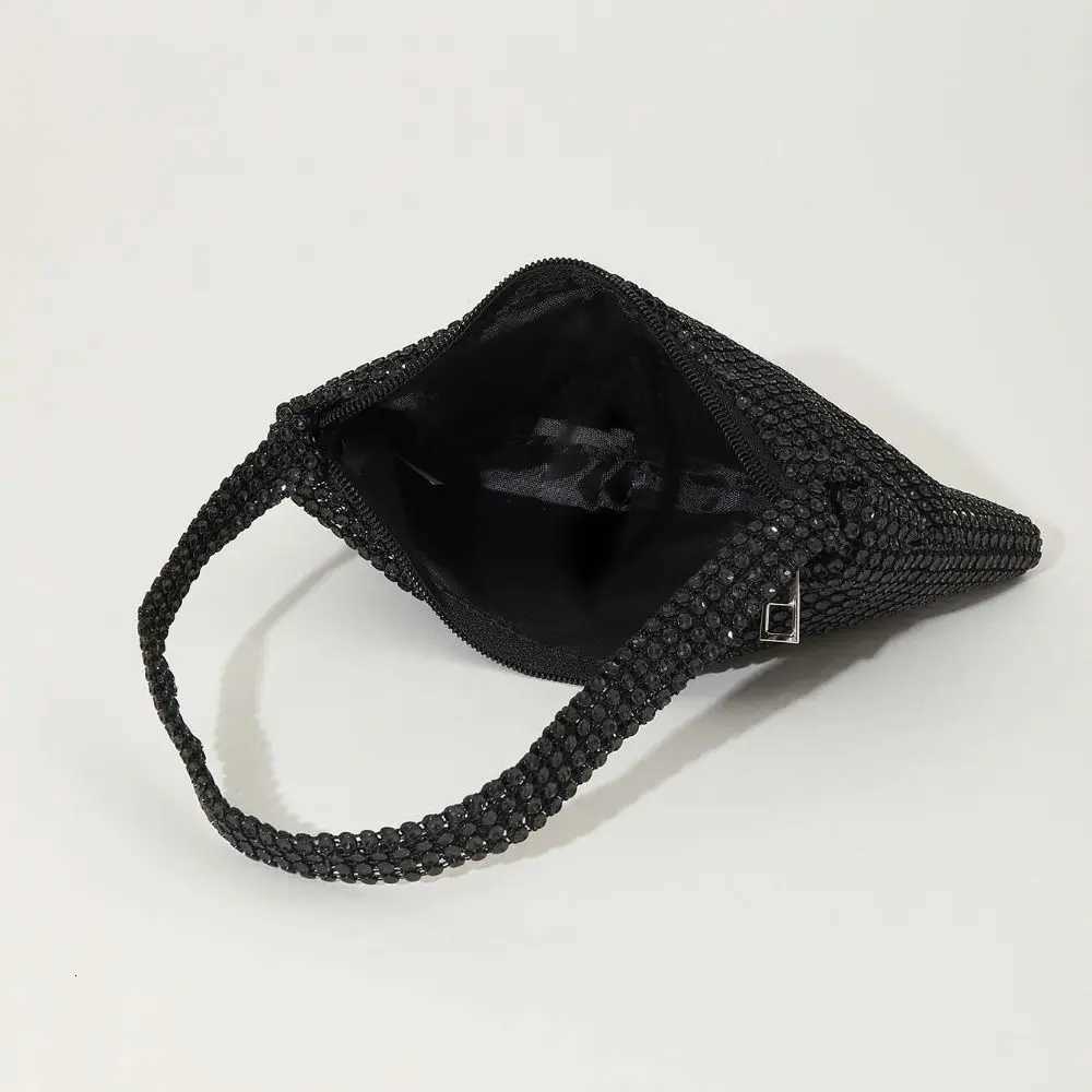 Retro Shiny Evening Banquet Bag Temperament Mini Glitter Shoulder Bag Small Purse Underarm Bag Rhinestone Hand Bag Women Z251017