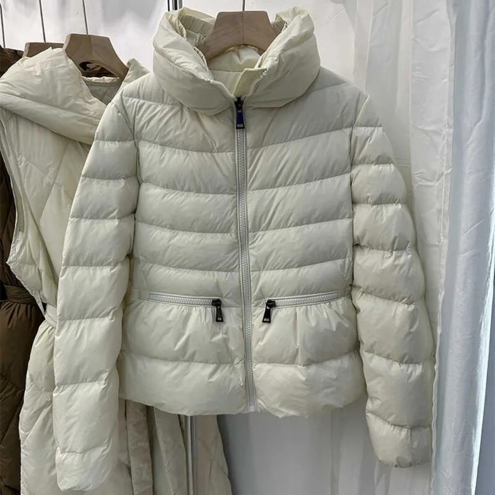 Winter Down Coats Puffer Jacket Women Simple Casual Elegant Outerwears Standup Collar Thick Slim Warm Short Down Jackets 251014