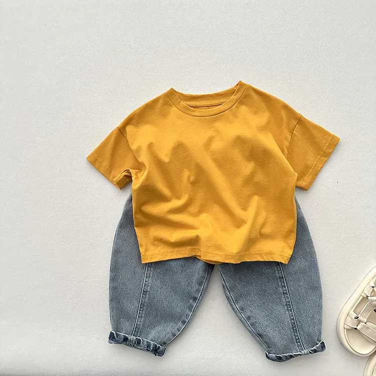 2025 Autumn New Children Jeans Fashion Girls Harem Pants Loose Kids Denim Trousers Boys Simple Casual Pants Baby ClothesT251017