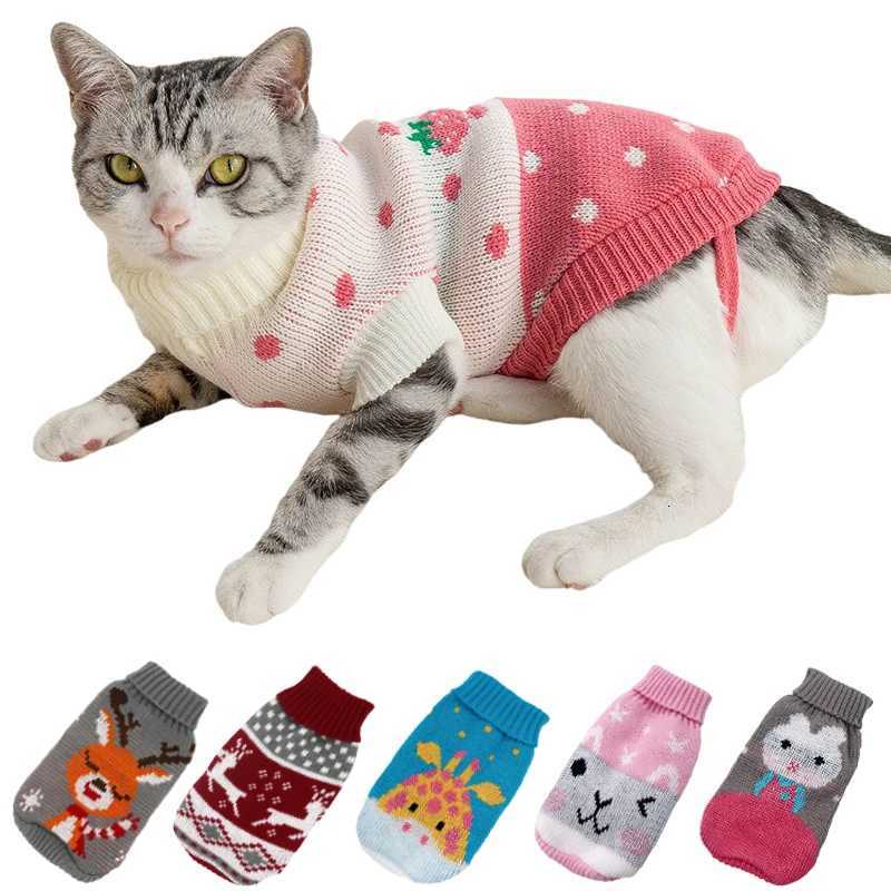 Puppy Cat Sweater Winter Warm Dog Clothes For Small Medium Dogs Chihuahua Dachshund Coat French Bulldog Yorkie Poodle Pet OutfitW251017