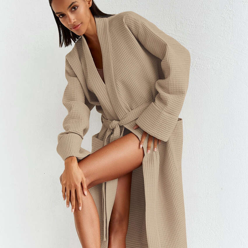 Autumn New Luxury Fashion Long Nightgown Hotel Homestay Bathrobe Women's Loungewear B5