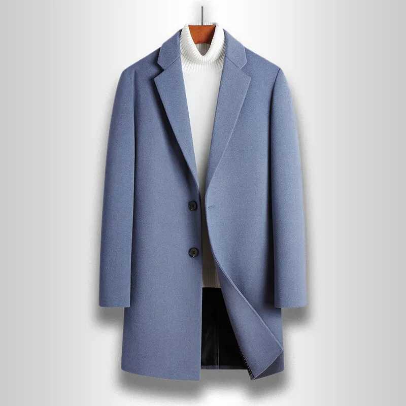 51 Wool Autumn and Winter Outdoor Fashion Casual Men Slim Trend Business Gentleman Korean Medium Long Woolen Coat J251017