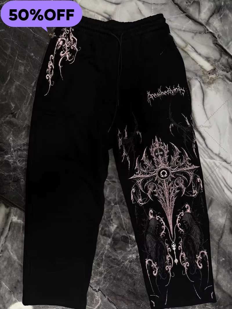 Fitness Sports Sweatpants High Street Fashion Hip Hop Retro Stripe Casual Straight Wide Pants Men Harajuku Y2K Fashion Pants Y251105