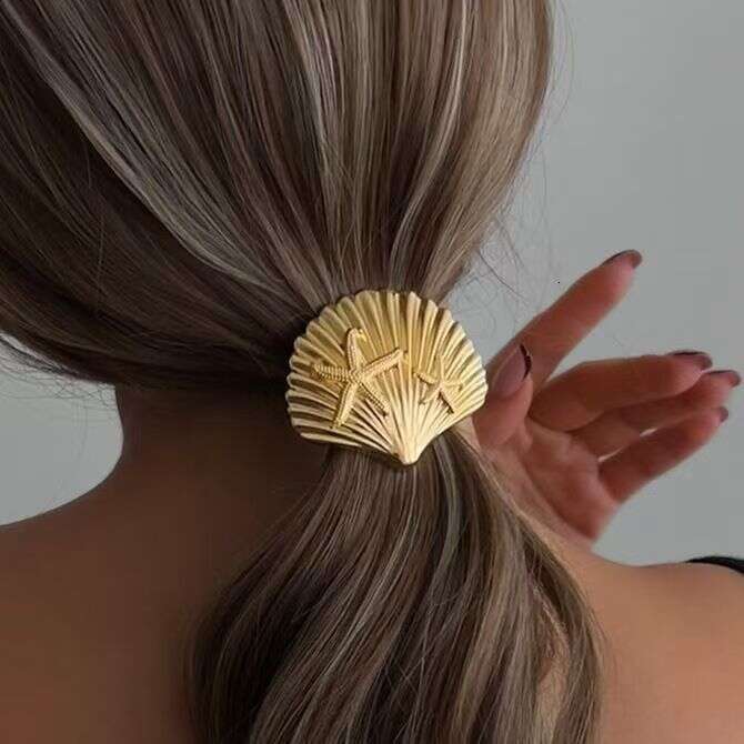 Accessories Alloy Ponytail Holder Elastic Band Personality Ornament High-end Feel Women's Simple Fashion Hair