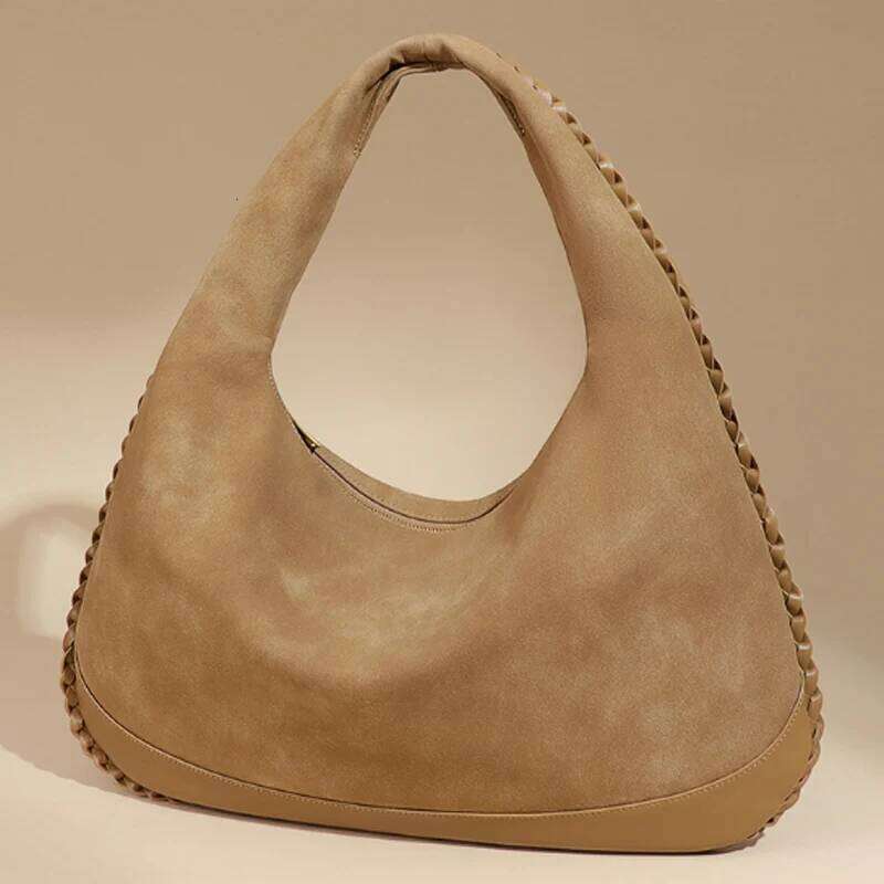 Designer Bags New Suede Frosted Shoulder Retro Large Capacity Commuting Armpit Hand Carried Versatile Fashion Crescent Bag Hot Selling