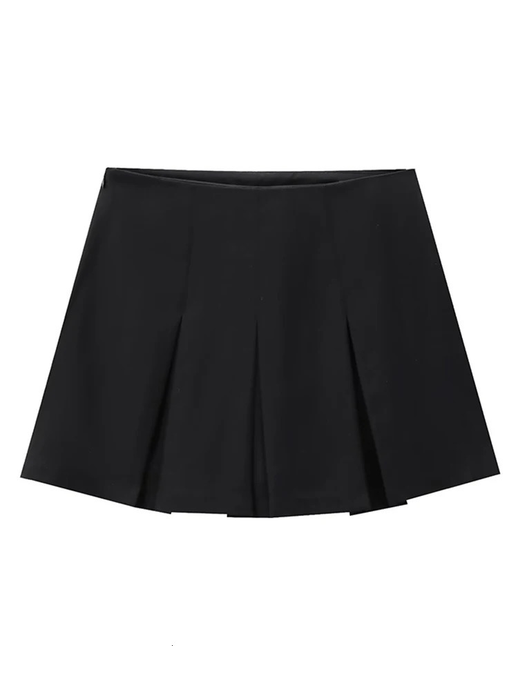 2025 Spring Summer Women Casual Tierred Mini Skirts Fashion Vintage Solid High Wasit Ruffles Pleated Sexy Shorts Skirts 251013