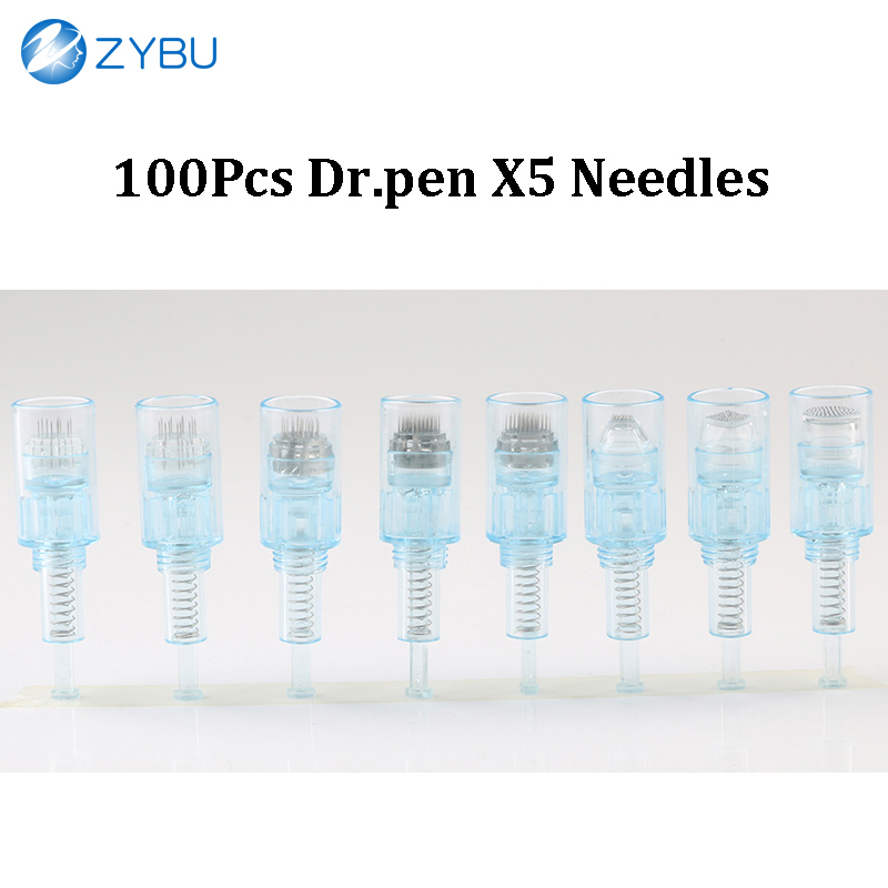100pcs Dr.pen X5 Cartridges Needle Derma Pen Face MTS Tips Microneedling Roller Mesotherapy Replacement Micro Needles 9 12 24 36 42pins Nano Round 3D 