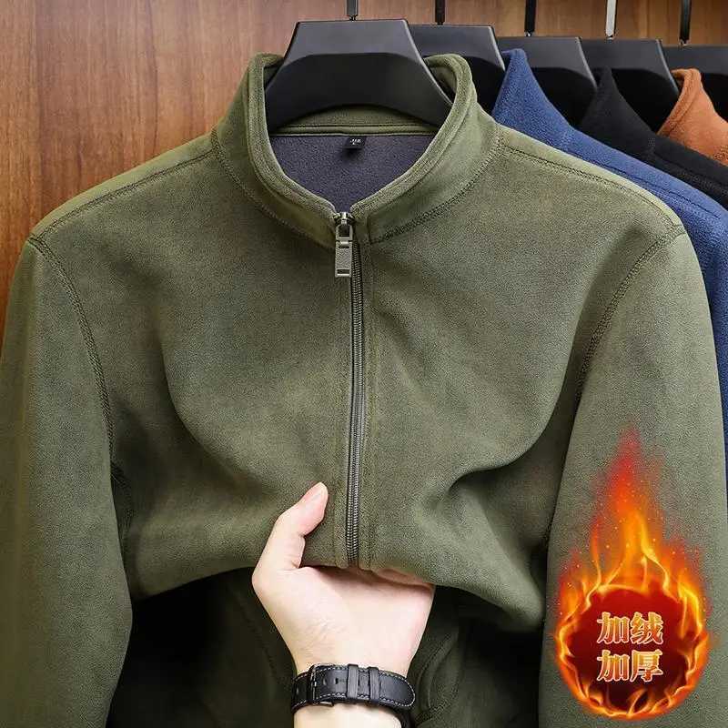 Mens Fce Lined Zipper Hoodie Thi Warm Outdoor Work Jaet Casual Long Sve Sweatirt Youth ular Sle Regular Fit J251017