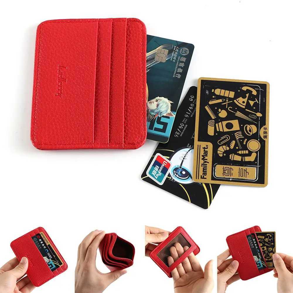 Mens PU Leather ID Credit Card Holder Wallet Coin Purse Fashion Women Business Slim Money Pocket Case Multicard Card HolderW251017