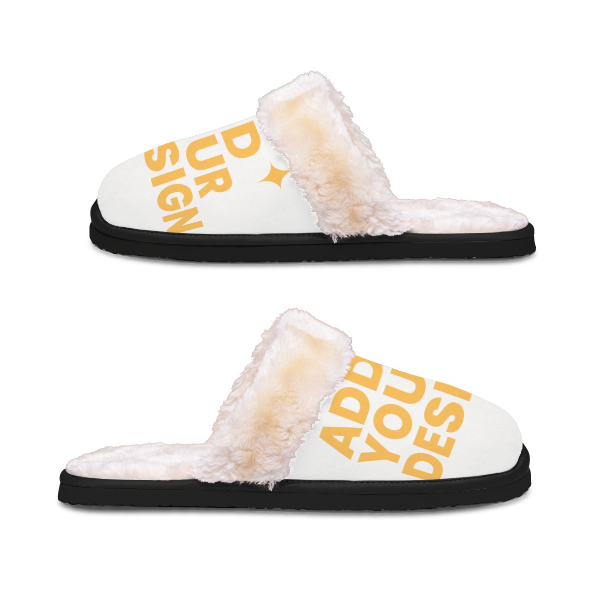 DHgatepod Men's Plush Slippers - Cozy Non-Slip Indoor House Shoes for Fall & Winter