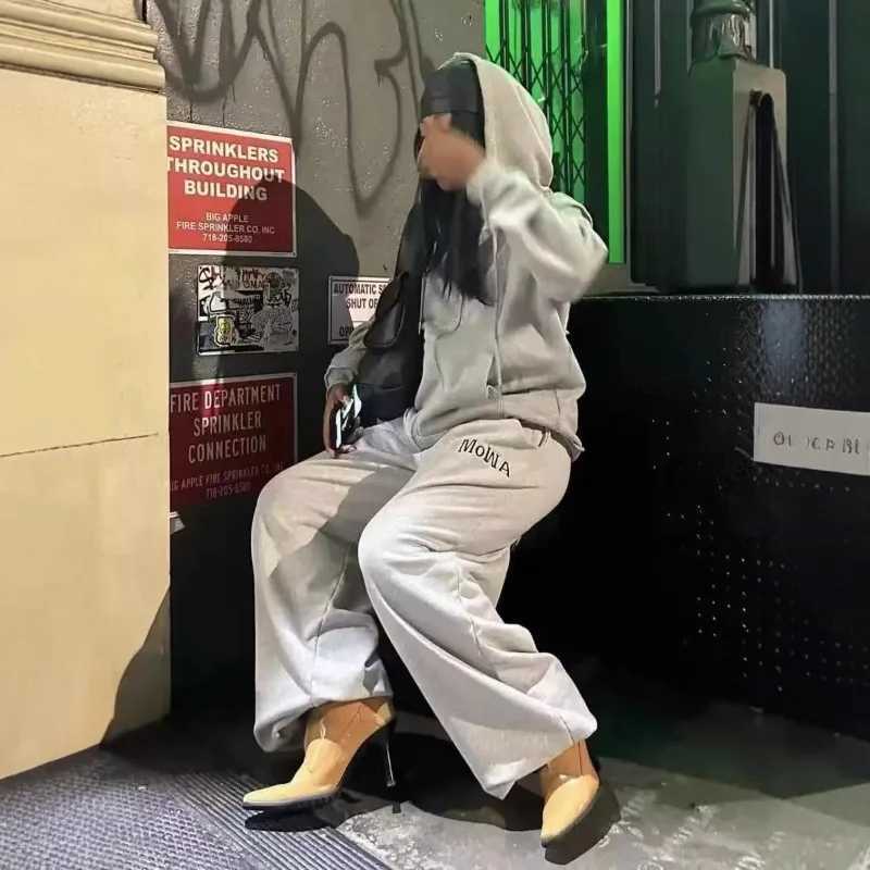 Mowalola Embroidery Sweatpants Men Women Drawstring Trackpants Streetwear Pants Loose Casual Cotton Jogger TrousersXJ251017