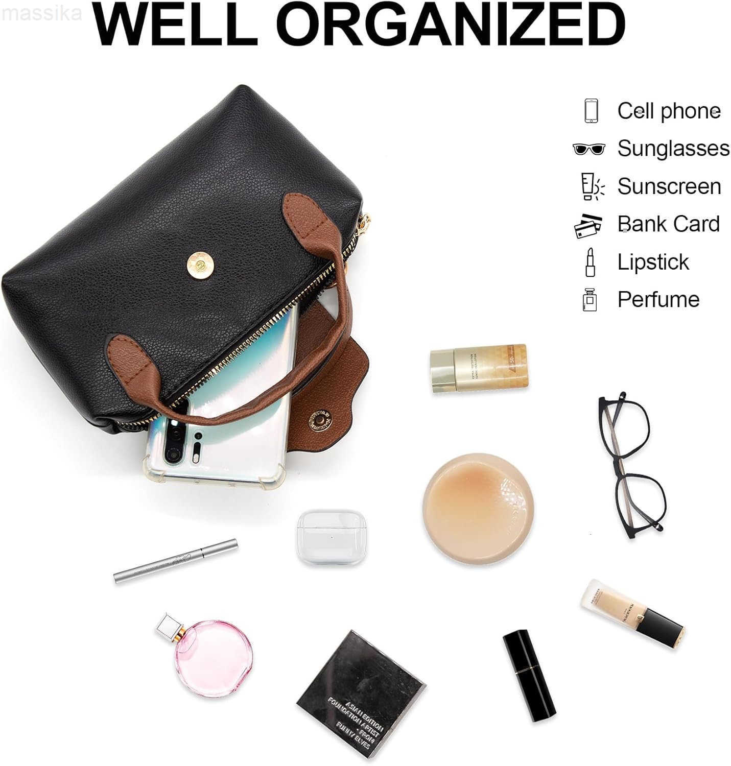 Mini Crossbody Bag for Women Vegan Leather Small Shoulder Handbag Top Handle Tote Hobo Purse Phone Clutch Bag M251017