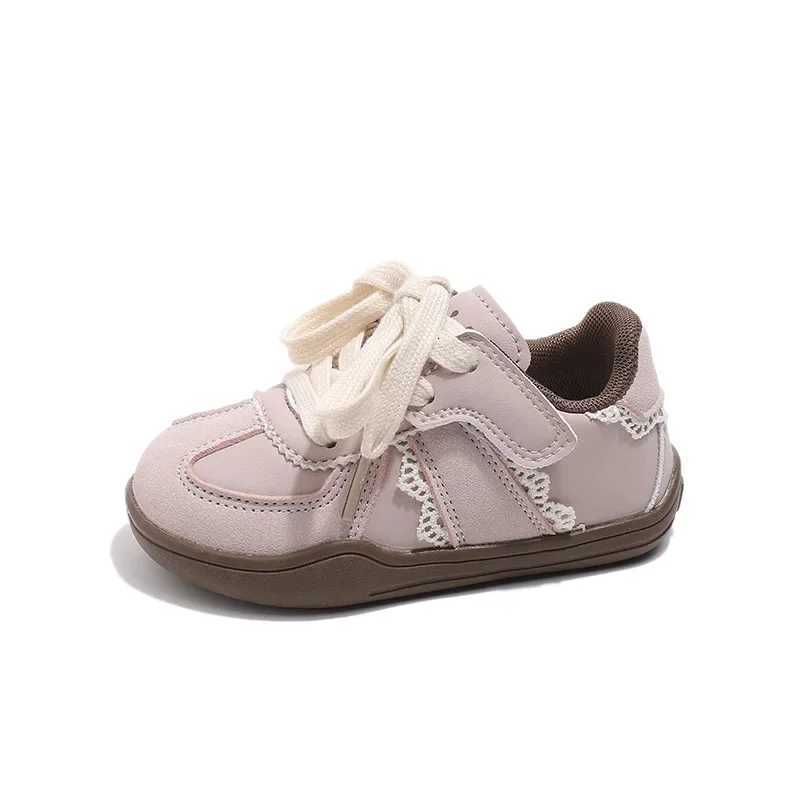 New Childrens Shoe for Girl Spring Autumn Versatile Kids Causal School Shoes Sweet Chic Ruffled Edge Toddlers Running SneakersT251017