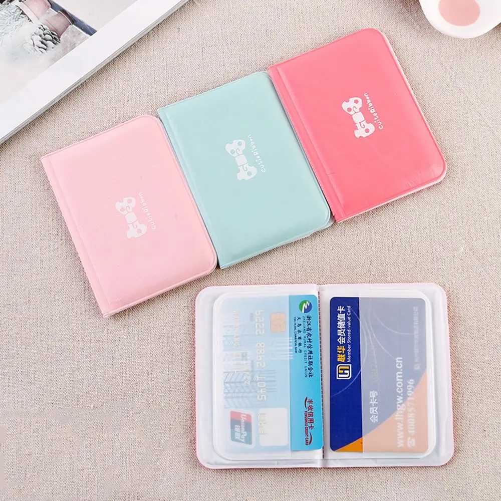 PVC Ladies Card Holder 12 Card Bit Card Cover with Bowknot Portable Card Bag ID Holders Storage AccessoriesW251017