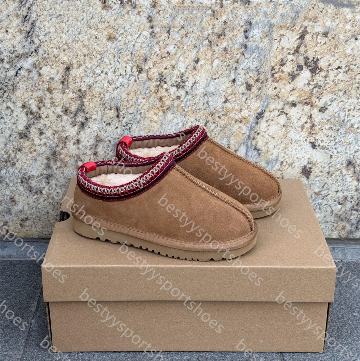 Kids Toddler Tasman Slippers Tazz boys girls Baby boots Chestnut Fur Slide Sheepskin Shearling Classic Ultra Mini Boot Winter Mules Slip-on Wool