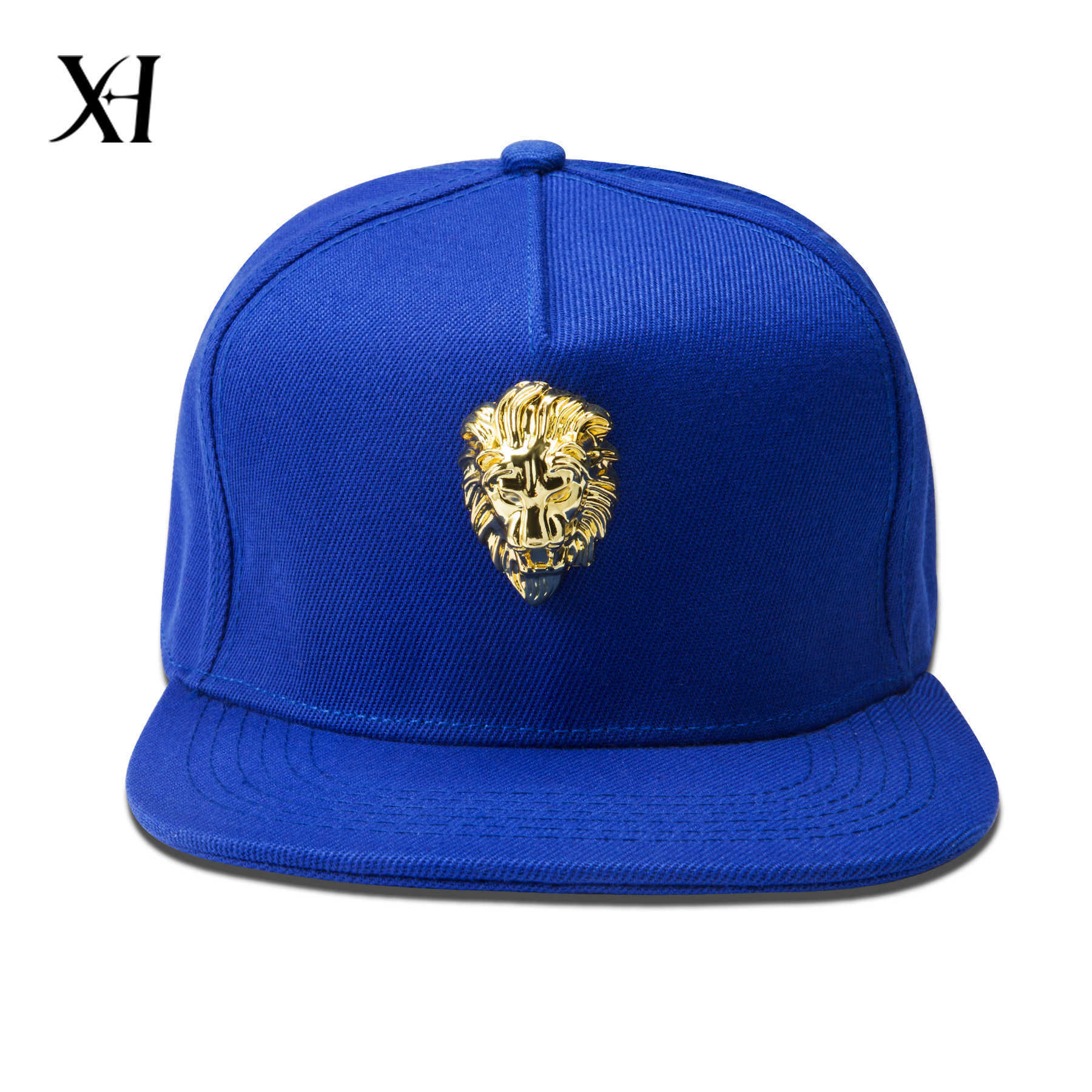 Design American Lion Head Logo HipHop Flat Brim Baseball Cap W251017