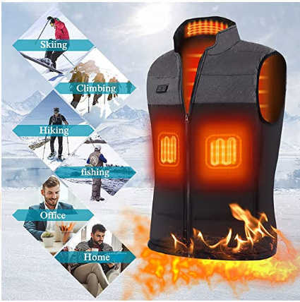 Heated Vest Winter New Mens Casual Vest Charging Heating Usb Interface Intelligent Constant Temperature Heating Vest H251017 52RD