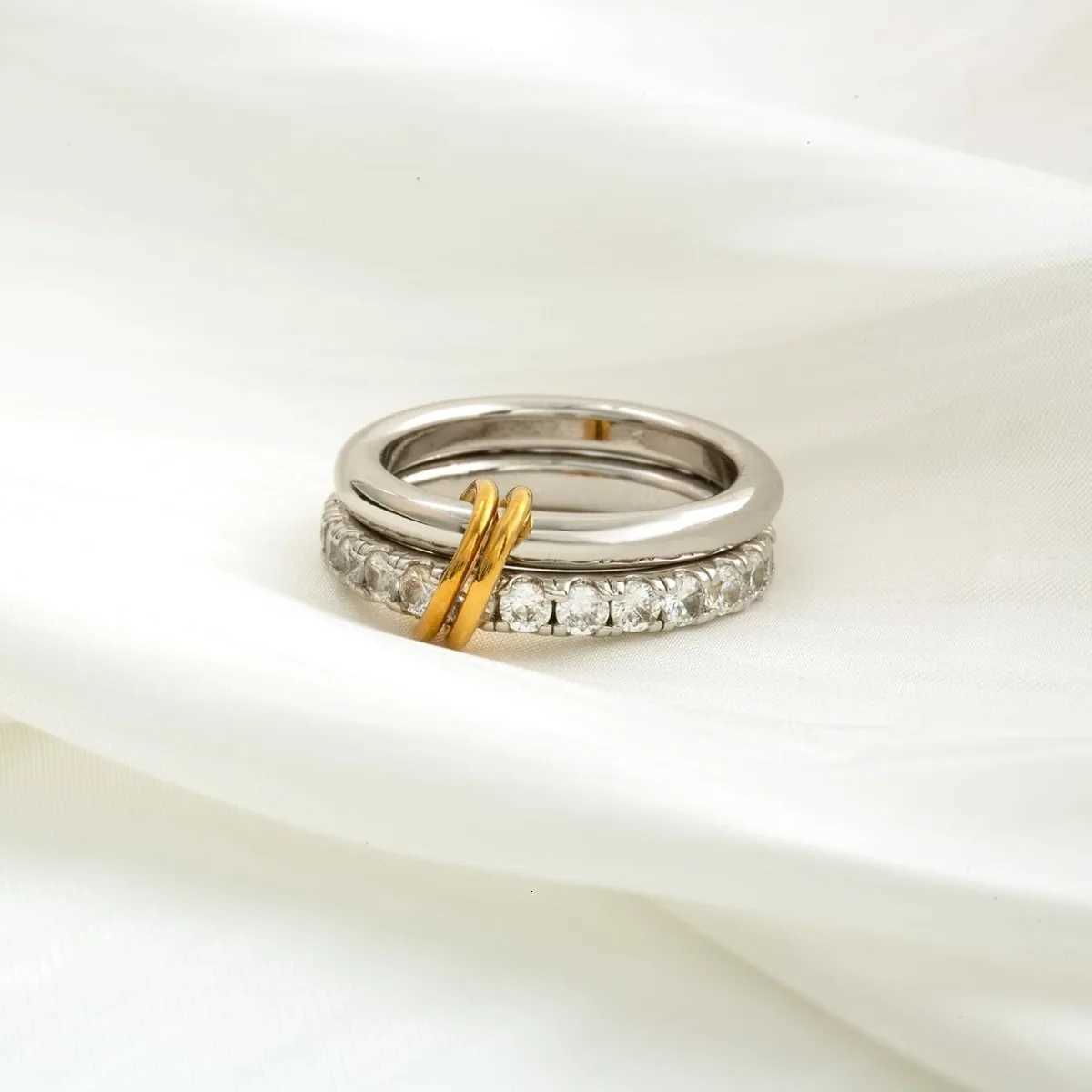 A White Gold Stacking New Fashion Thick MultiRing Design Couple Ring Set LongLasting Color Retention Exclusive Design Z251017