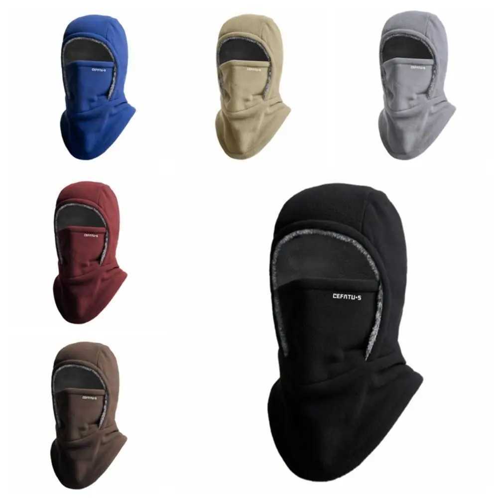 Fleece Balaclava Cycling Cap Coldproof Windproof Warm Hood and Hat Thicken Thermal Ski Windproof Cap Women Men H251017