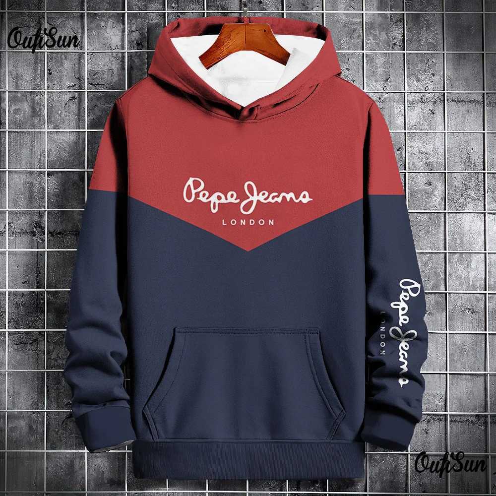 Autumn and Winter Casual Mens Hoodies Funny Splice 3D Print Sweatshirts Outdoor Sports Pullover Fashion Trend y2k Clothes Tops Z251017