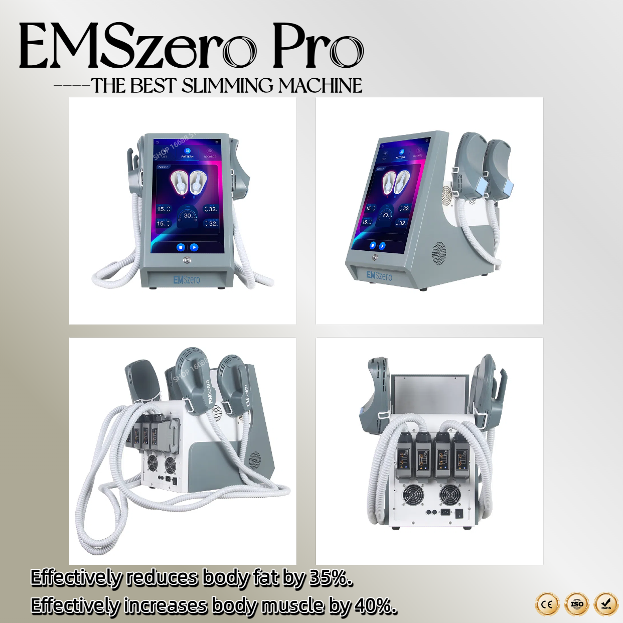 Desktop EMSzero EMS Sculpt Weight Loss Slimming Products Electro Magnetic Stimulation Body Sculpting Muscle Building Machine 2/4/5 RF Handles EMS Musc