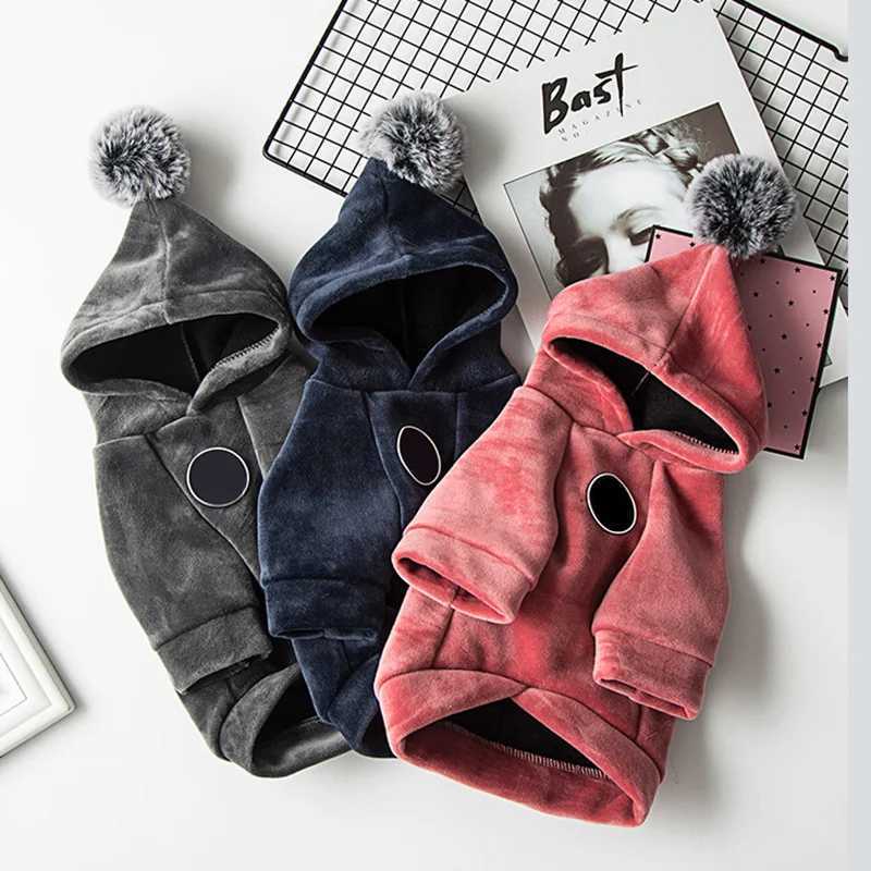 Winter Warm Cat Dog Hooded Coat Soft Pet Clothes for Small Dogs Cats Yorkshire Chihuahua Pullovers Pets Clothing manteau chienW251017