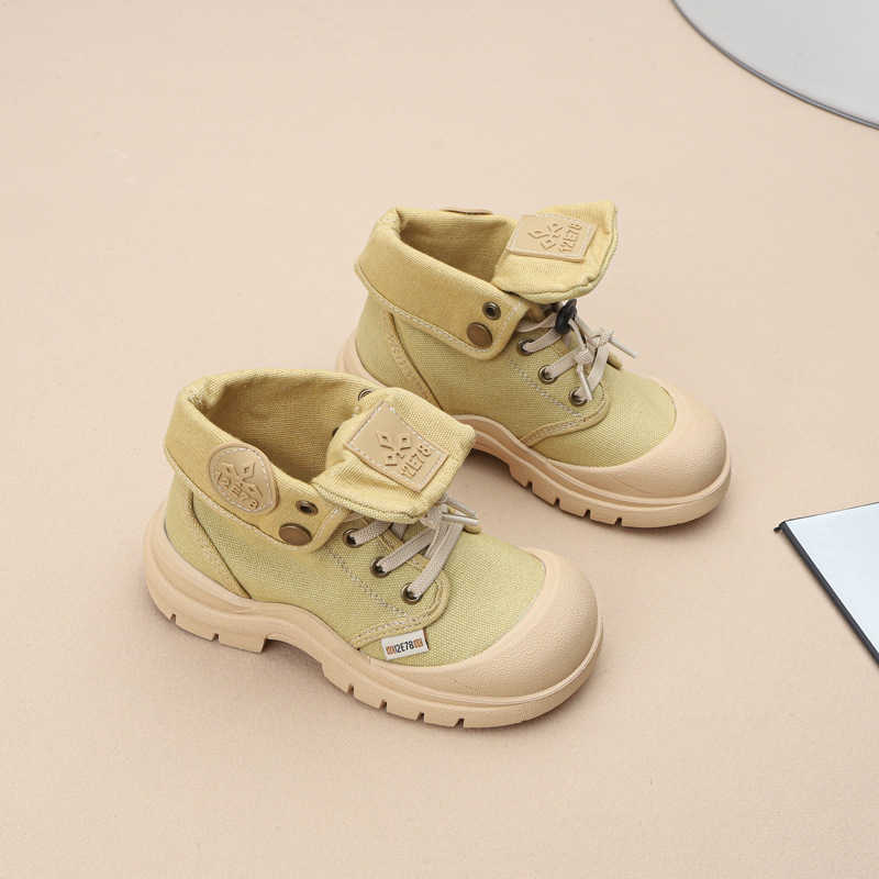 Childrens Boots 2025 Autumn New Boys Lowtop Nonslip Shoes Girls Fashion Versatile Casual Martin Boots W251017