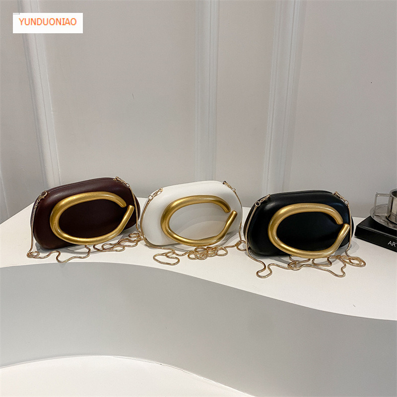 Women's shoulder bag evening bag mini square autumn and winter designer bag retro style metal luxury handbag chain women's crossbody bag