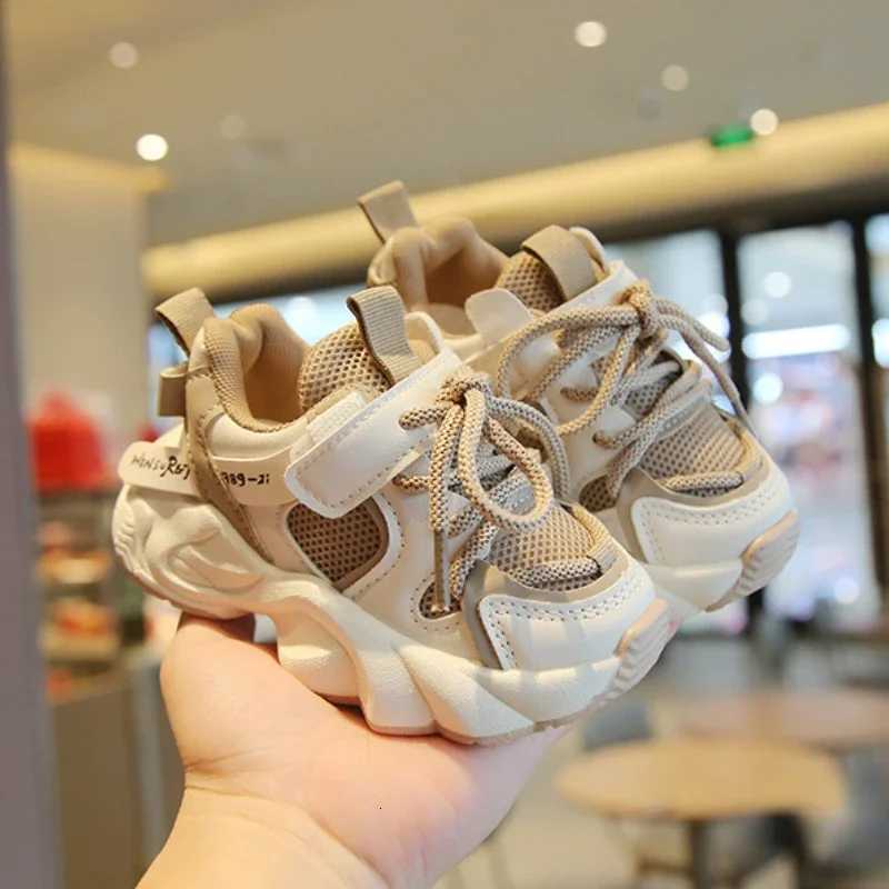 Girl Child Sport Shoe 2024 Spring Mesh Breathable Toddlers School Running Sneakers Fashion Nonslip Kids Boys Basketball ShoesT251017