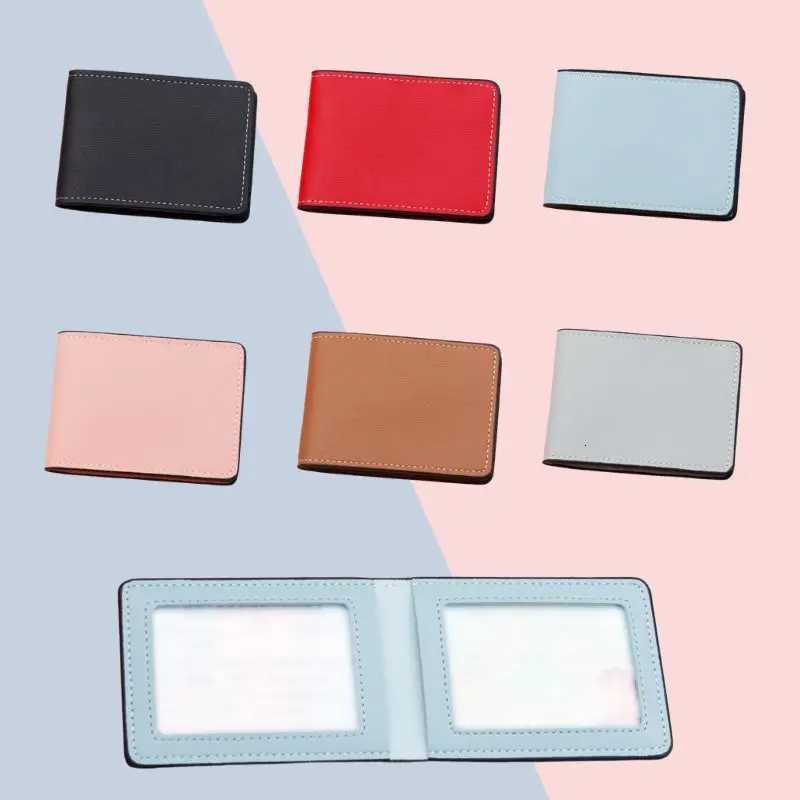 1Pc Pu Leather ID Credit Card Holder Fashion Womens 2 Slot Card Case Ultrathin Men Purse Wallet Passort Drivers License CoverW251017
