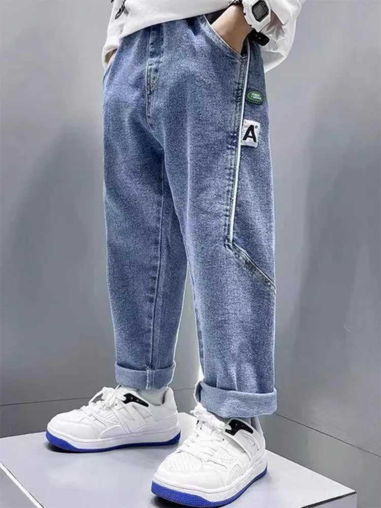 Spring Boys Casual Jeans Pant Korean Fashion Straight Leg Pants Kids Pants Autumn Children Trousers 312 Yrs Toddler Boys PantsT251017