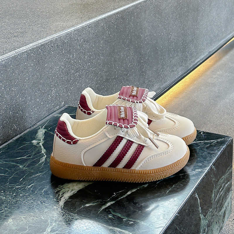 Children's sports shoes 2025 spring new leather surface casual Forrest Gump shoes versatile running shoes for boys and girls L251017