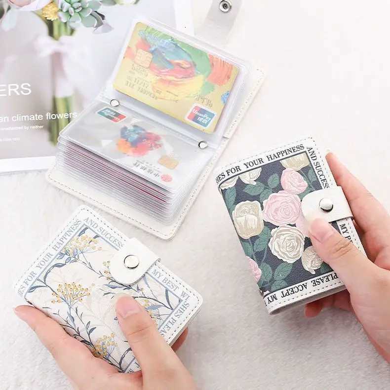 New Floral Card Bag Multiple Cards Slots ID Bank Credit Card Covers for Women Large Capacity Card HoldersW251017