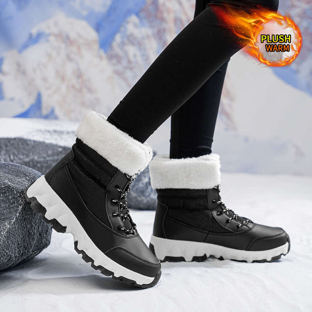 & 'S Thermal High-Top Boots-Like - Heavy-Duty Rubber Easy Slip-On Design, Heels Cold Weather, Autumn Summer And Slippers Fall Fleece, Woman Flat 