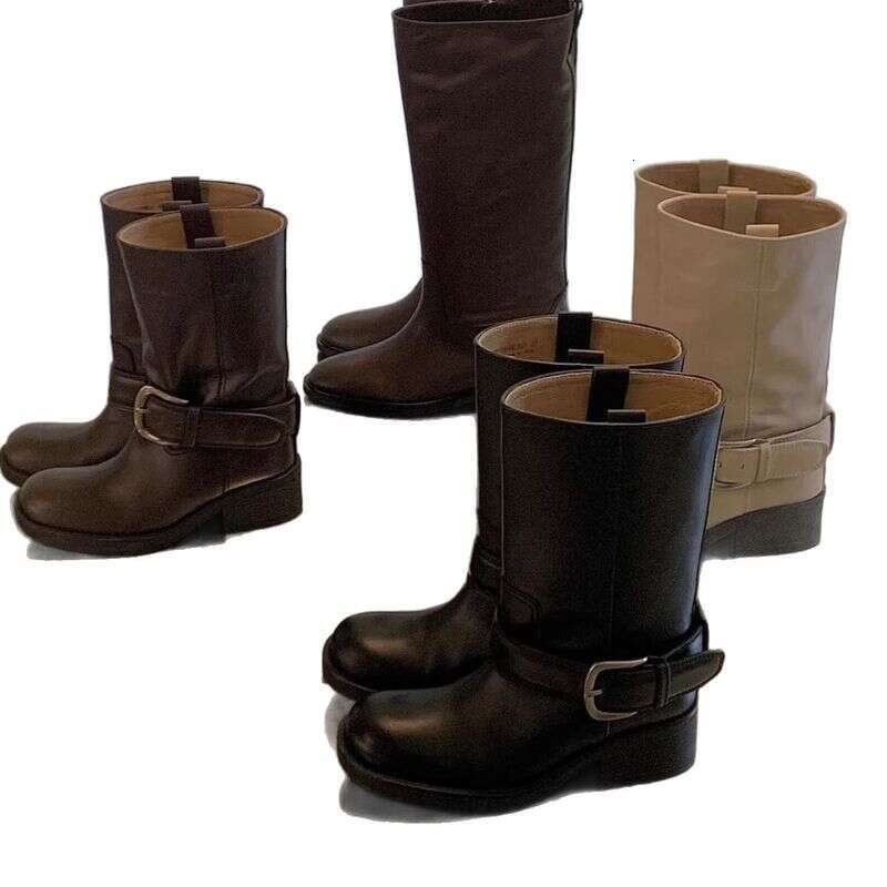 2025 New Arrivals Women Martin Mid-Calf Chunky Heel Ankle Boots