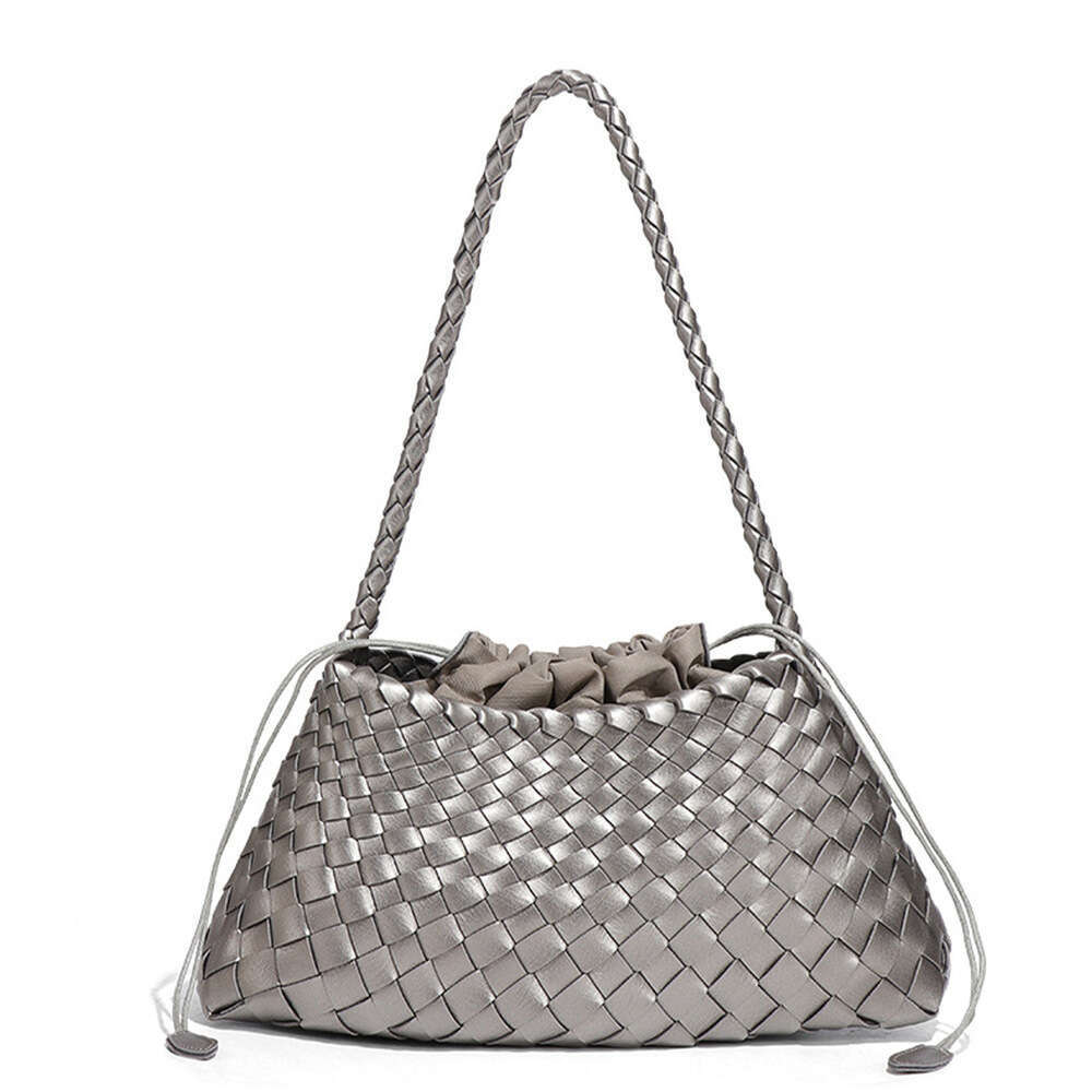 Pure Handwoven Fashion Trend Single Shoulder Underarm Mother-Daughter Tote Bag Commuting Versatile Handbag