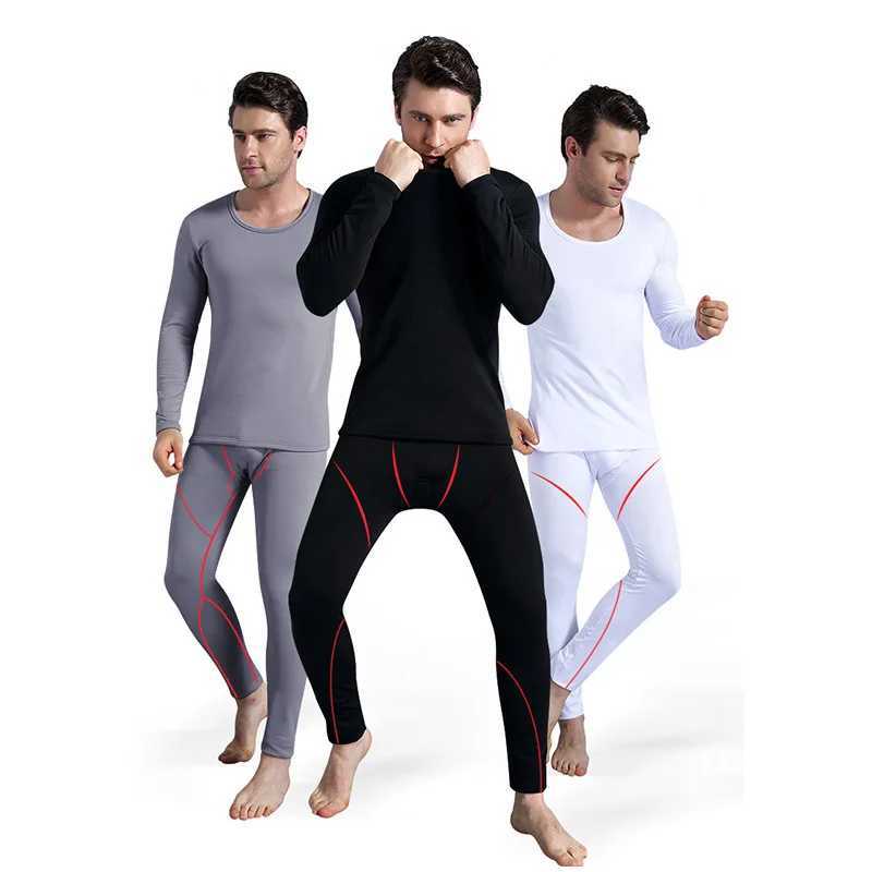 Mens Winter Thermal Underwear Long Men Keep Warm TopsPants Twopiece Set Thick Clothes Comfortable Thermo Underwear Sets H251017
