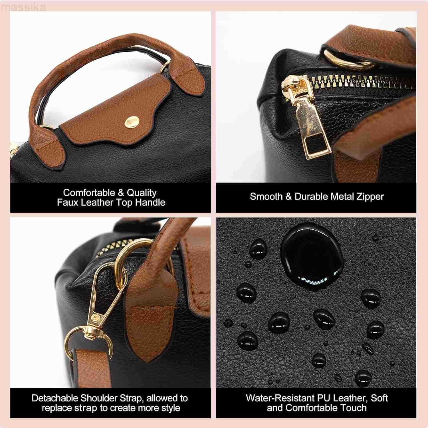 Mini Crossbody Bag for Women Vegan Leather Small Shoulder Handbag Top Handle Tote Hobo Purse Phone Clutch Bag M251017