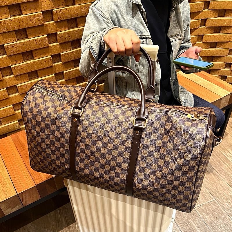 Fashion Duffle Bag High Quality Men Triple Black Nylon Travel Bags Mens Handle Lage Gentleman Business Tote with Shoulder Strap 45cm al